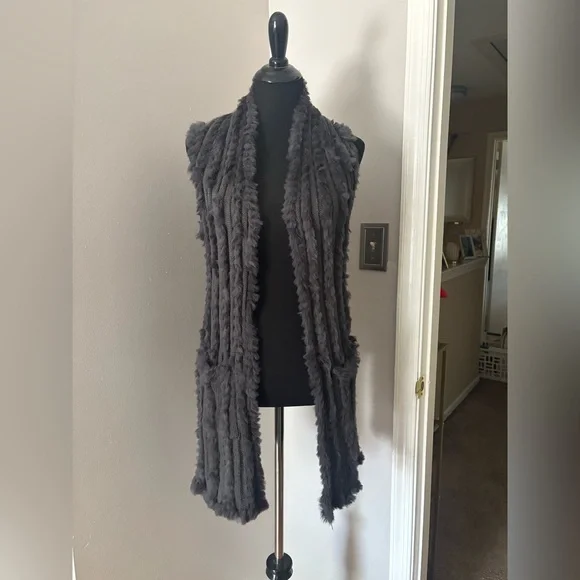 Love Token REAL RABBIT FUR shawl - Picture 1 of 7